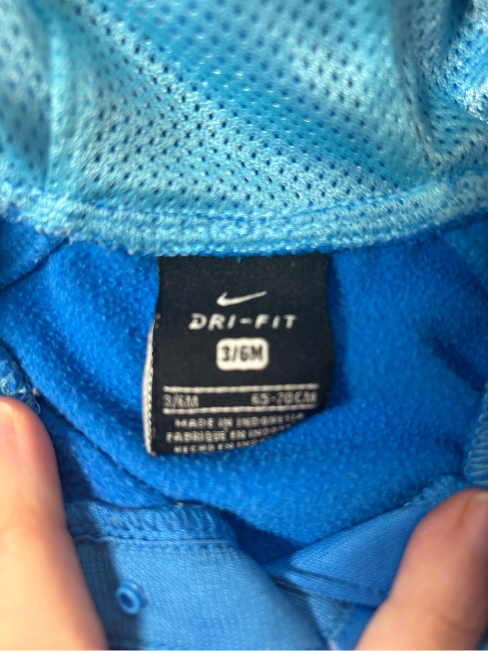 Nike Baby Bright Blue Hoodie & Deep Blue Joggers Set - 3/6M - Picture 7 of 9